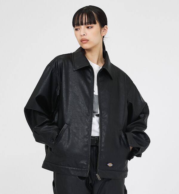 ABAHOUSE「【Dickies / ディッキーズ】フェイクレザー アイゼンハワージャケット /」|ミリタリー・モッズコート|