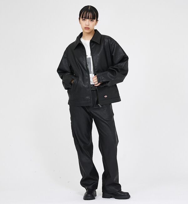 ABAHOUSE「【Dickies / ディッキーズ】フェイクレザー アイゼンハワージャケット /」|ミリタリー・モッズコート|