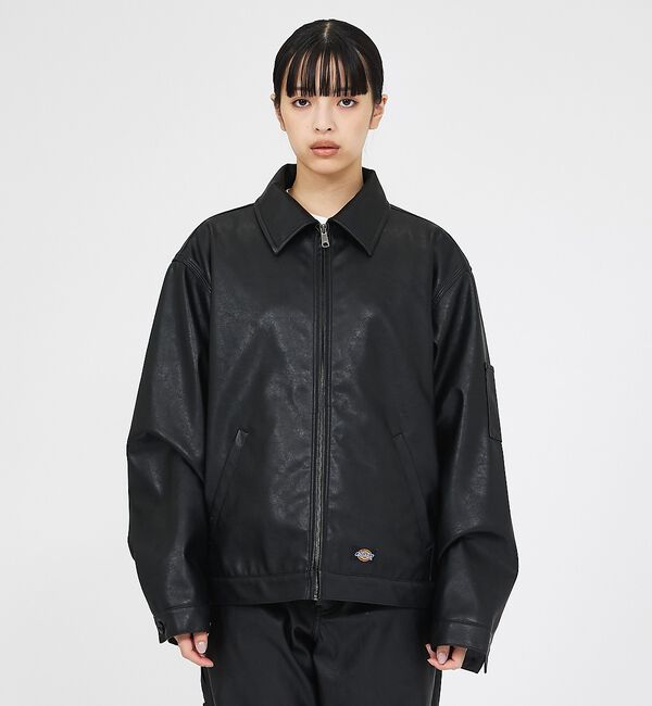 ABAHOUSE「【Dickies / ディッキーズ】フェイクレザー アイゼンハワージャケット /」|ミリタリー・モッズコート|