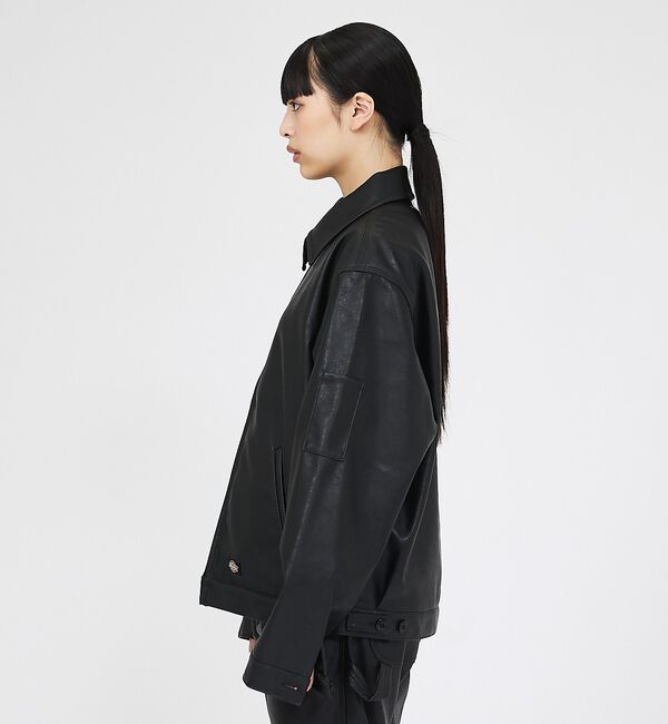 ABAHOUSE「【Dickies / ディッキーズ】フェイクレザー アイゼンハワージャケット /」|ミリタリー・モッズコート|