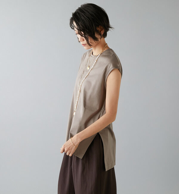 Liesse「ベーシックノースリーブトップス」|Tシャツ・カットソー|
