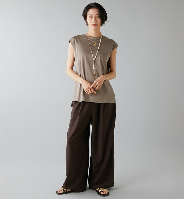 Liesse「ベーシックノースリーブトップス」|Tシャツ・カットソー|