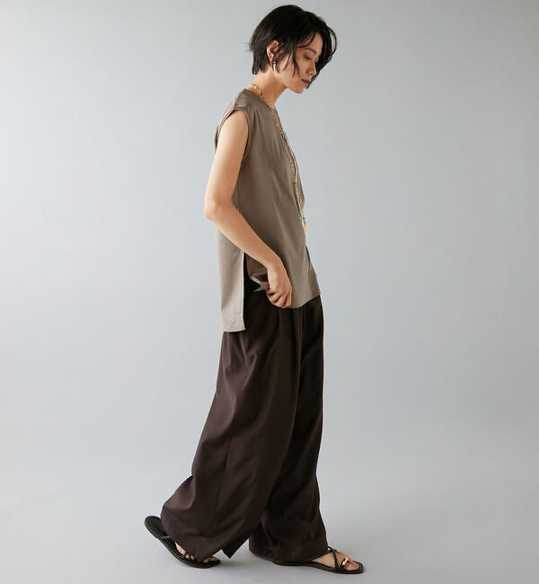 Liesse「ベーシックノースリーブトップス」|Tシャツ・カットソー|