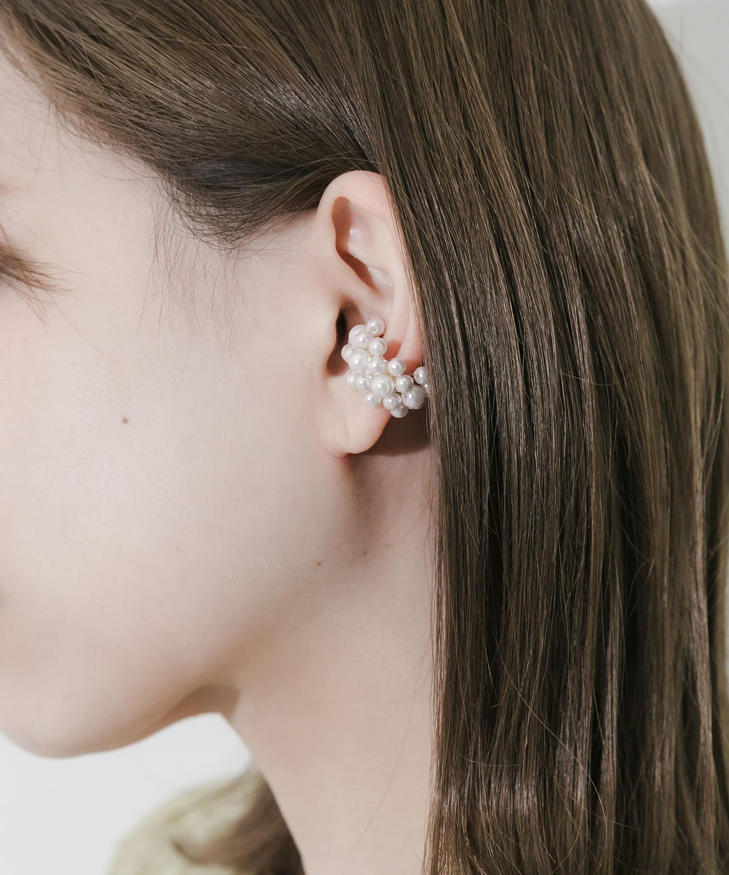 SMELLY「パールワイドイヤカフ」|イヤリング|