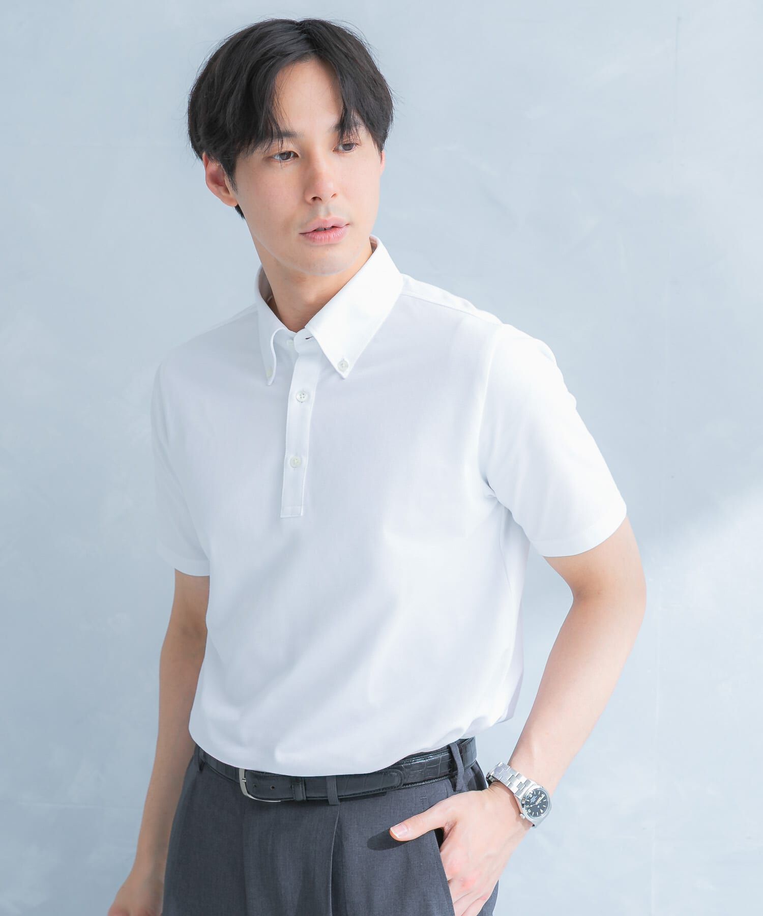 URBAN RESEARCH DOORS「LIFE STYLE TAILOR 　ボタンダウン半袖プルオーバー」|シャツ・ブラウス|