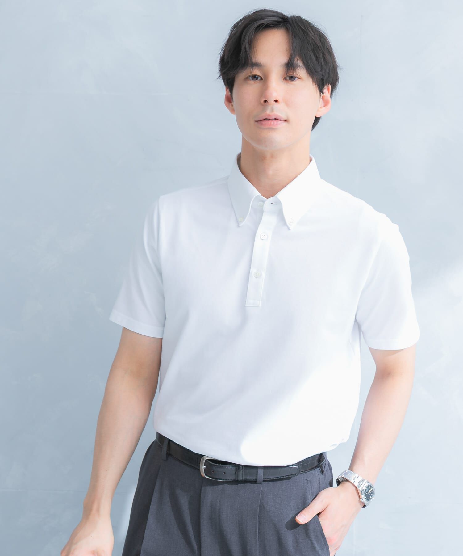 URBAN RESEARCH DOORS「LIFE STYLE TAILOR 　ボタンダウン半袖プルオーバー」|シャツ・ブラウス|
