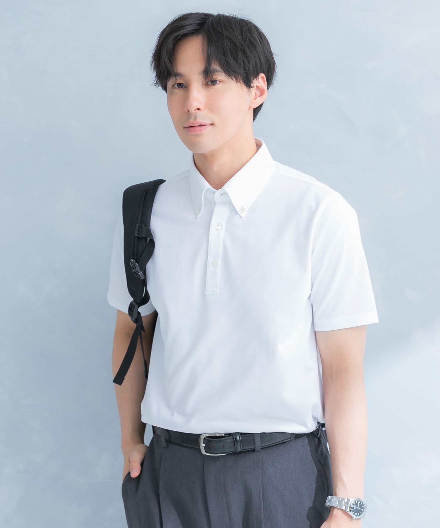 URBAN RESEARCH DOORS「LIFE STYLE TAILOR 　ボタンダウン半袖プルオーバー」|シャツ・ブラウス|