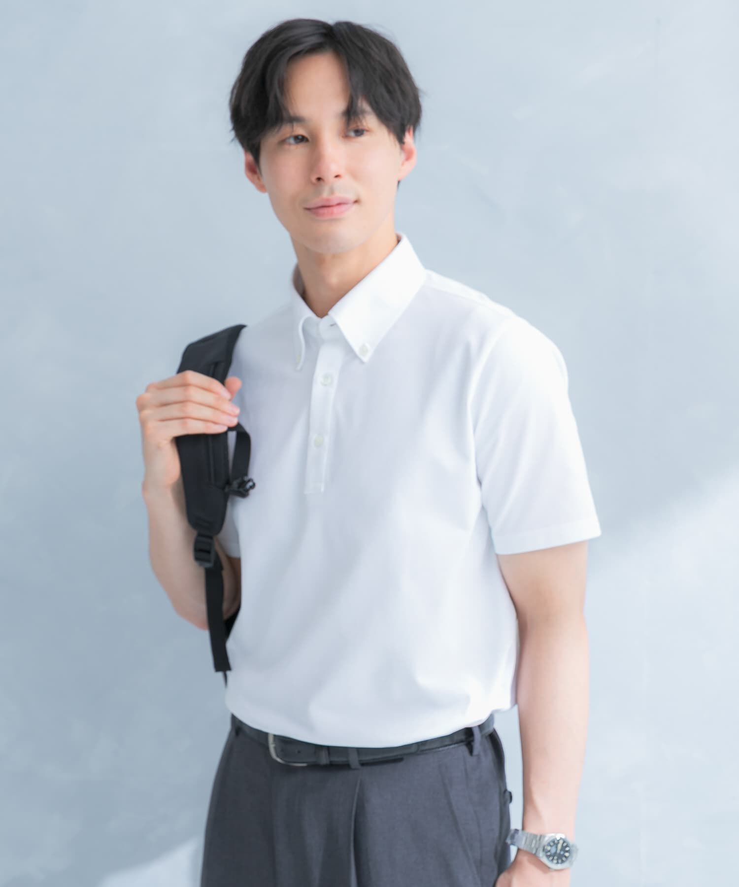 URBAN RESEARCH DOORS「LIFE STYLE TAILOR 　ボタンダウン半袖プルオーバー」|シャツ・ブラウス|