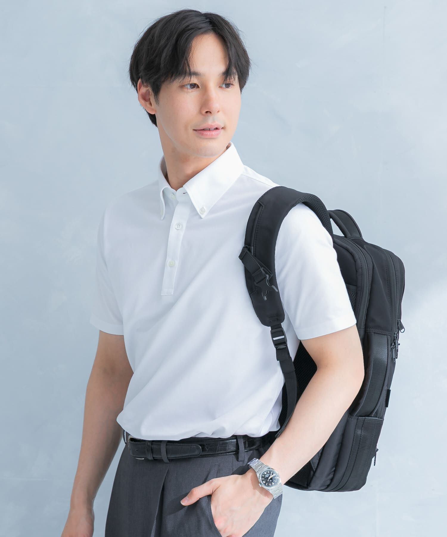 URBAN RESEARCH DOORS「LIFE STYLE TAILOR 　ボタンダウン半袖プルオーバー」|シャツ・ブラウス|