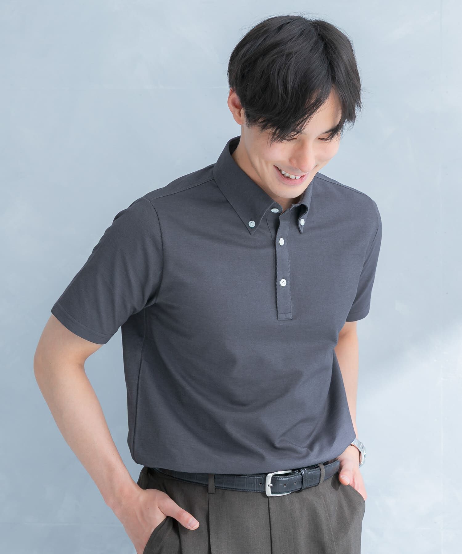 URBAN RESEARCH DOORS「LIFE STYLE TAILOR 　ボタンダウン半袖プルオーバー」|シャツ・ブラウス|