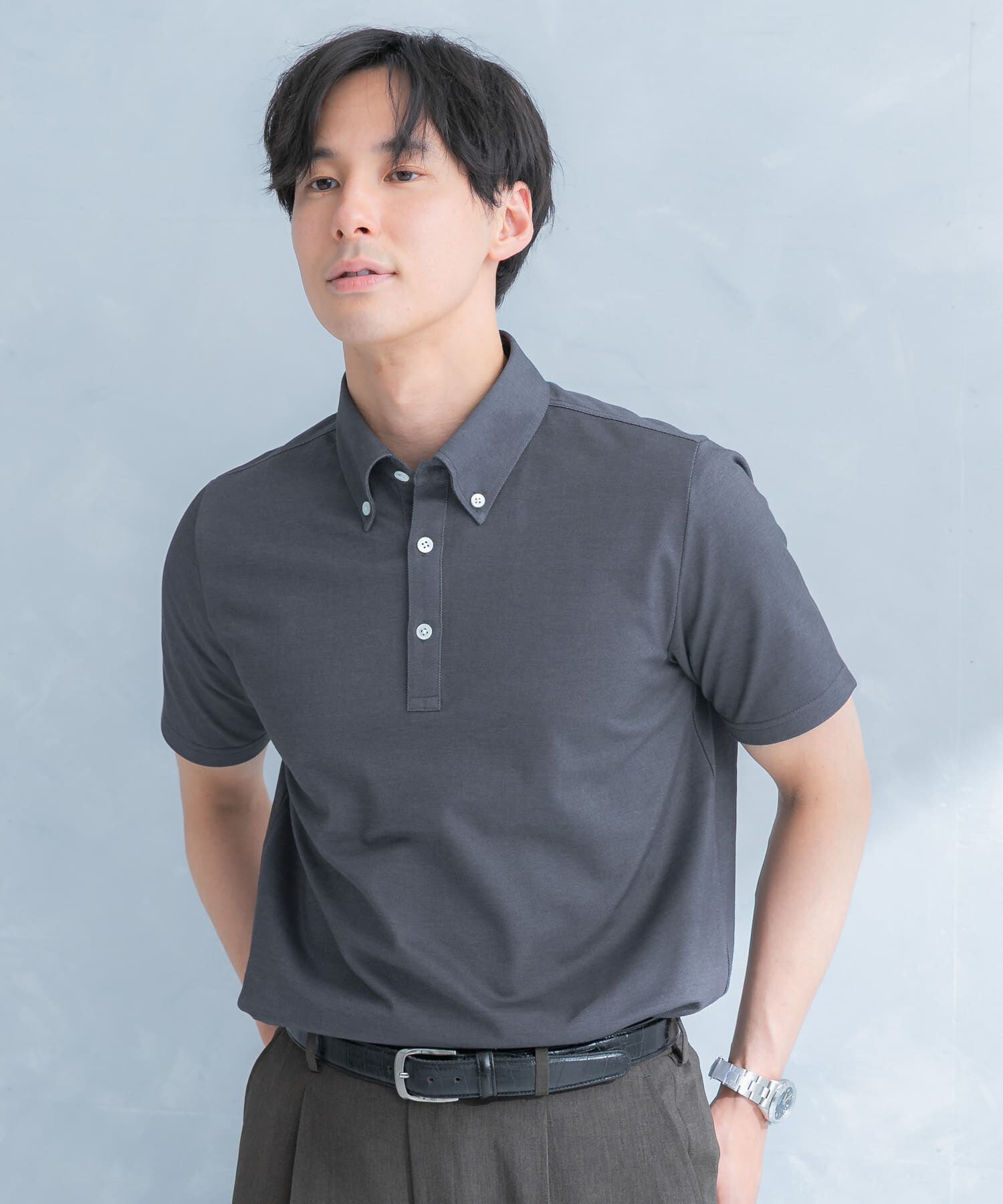 URBAN RESEARCH DOORS「LIFE STYLE TAILOR 　ボタンダウン半袖プルオーバー」|シャツ・ブラウス|