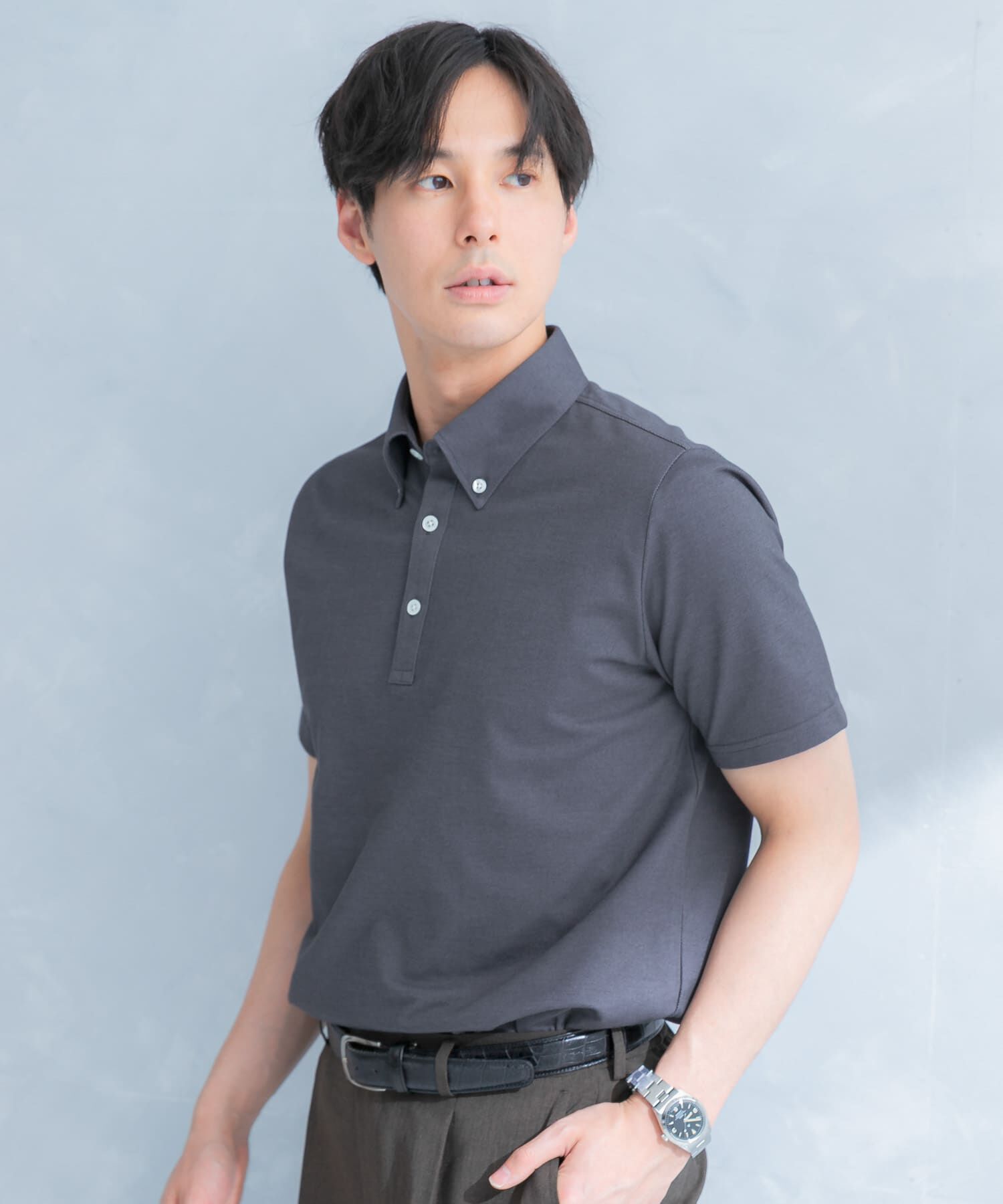 URBAN RESEARCH DOORS「LIFE STYLE TAILOR 　ボタンダウン半袖プルオーバー」|シャツ・ブラウス|