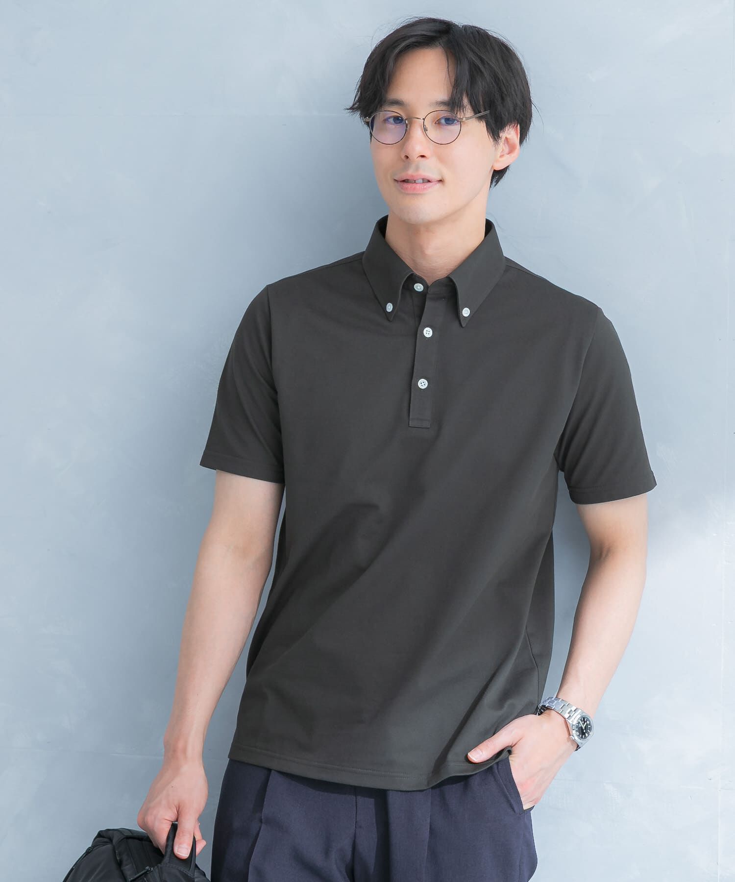 URBAN RESEARCH DOORS「LIFE STYLE TAILOR 　ボタンダウン半袖プルオーバー」|シャツ・ブラウス|