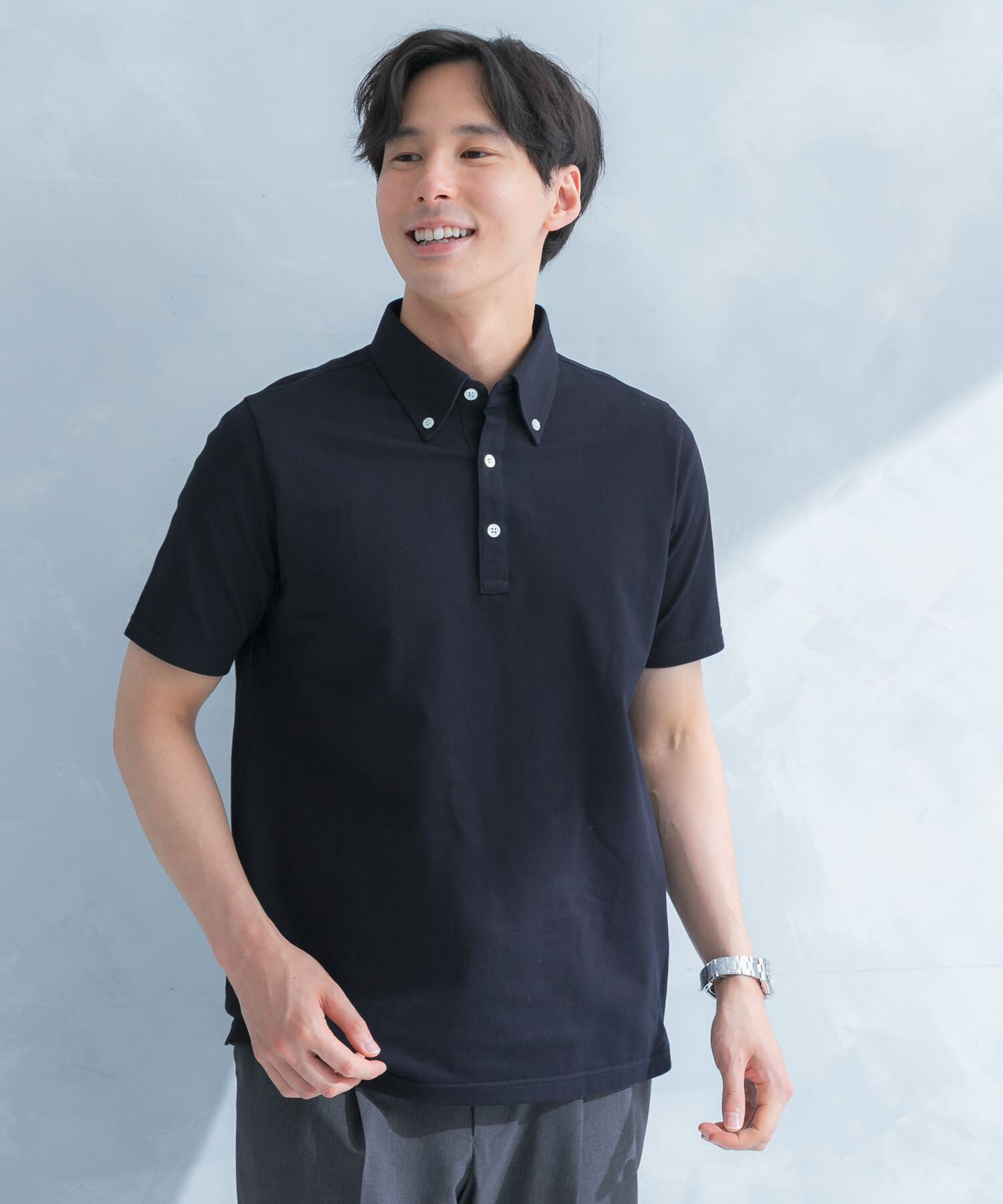 URBAN RESEARCH DOORS「LIFE STYLE TAILOR 　ボタンダウン半袖プルオーバー」|シャツ・ブラウス|