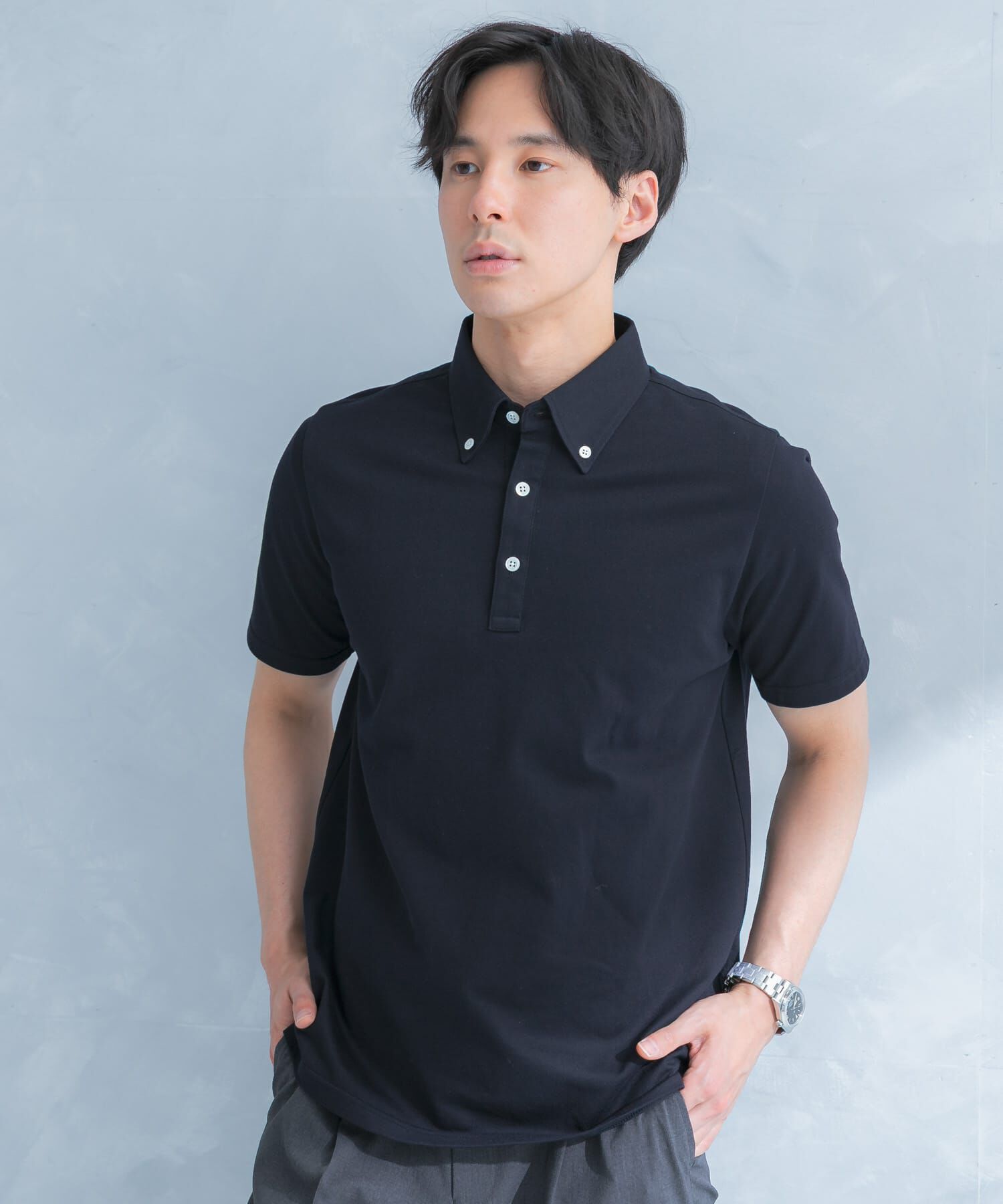 URBAN RESEARCH DOORS「LIFE STYLE TAILOR 　ボタンダウン半袖プルオーバー」|シャツ・ブラウス|