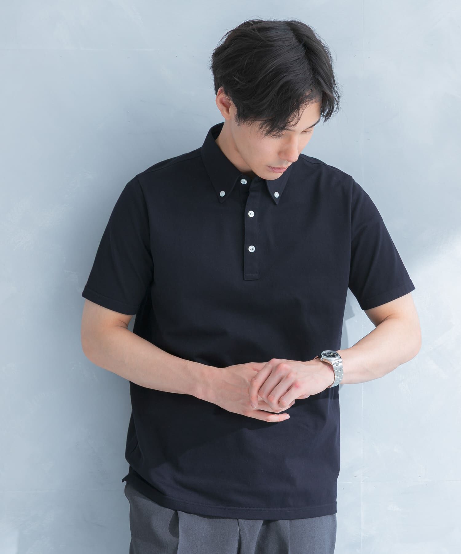 URBAN RESEARCH DOORS「LIFE STYLE TAILOR 　ボタンダウン半袖プルオーバー」|シャツ・ブラウス|