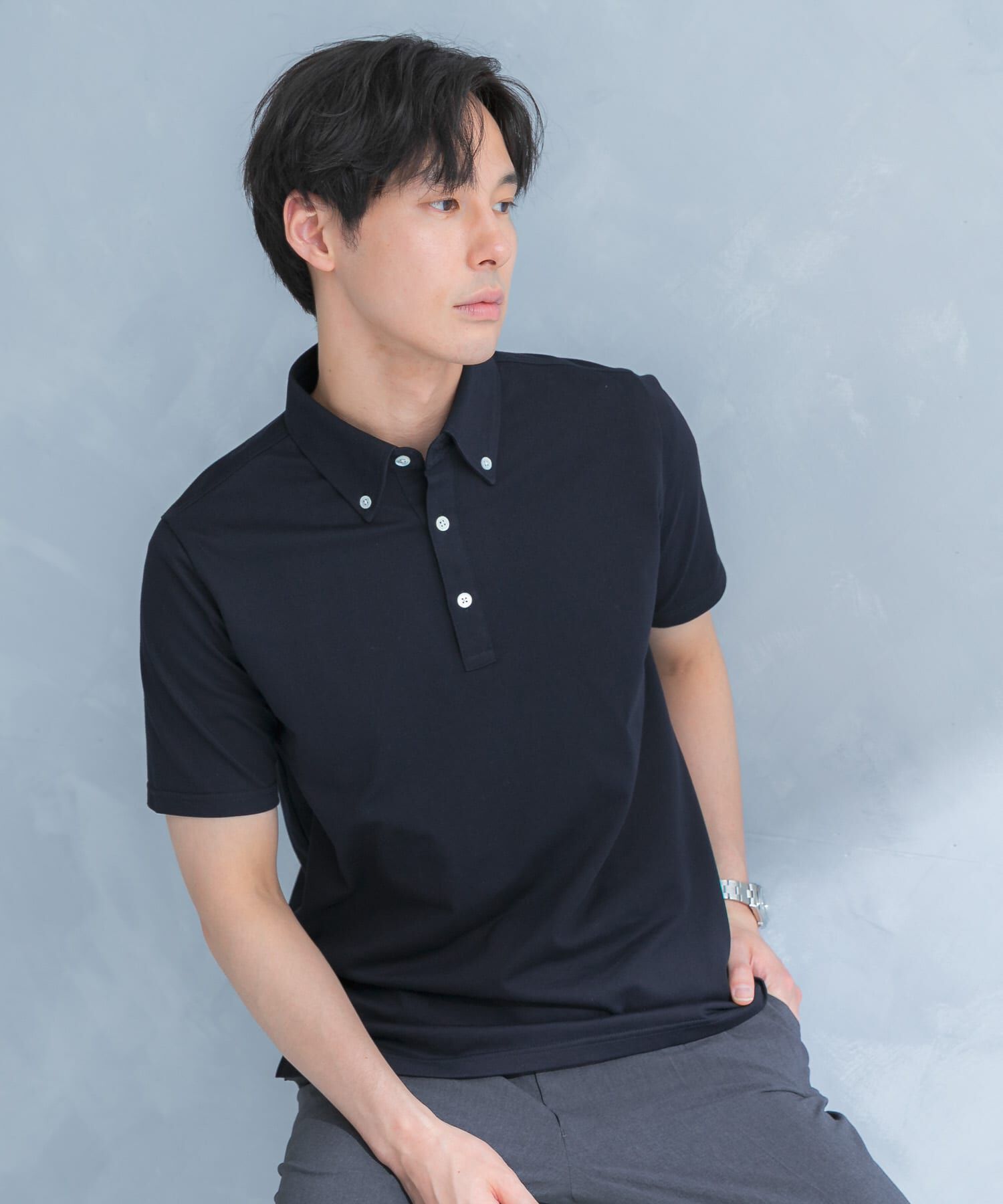 URBAN RESEARCH DOORS「LIFE STYLE TAILOR 　ボタンダウン半袖プルオーバー」|シャツ・ブラウス|