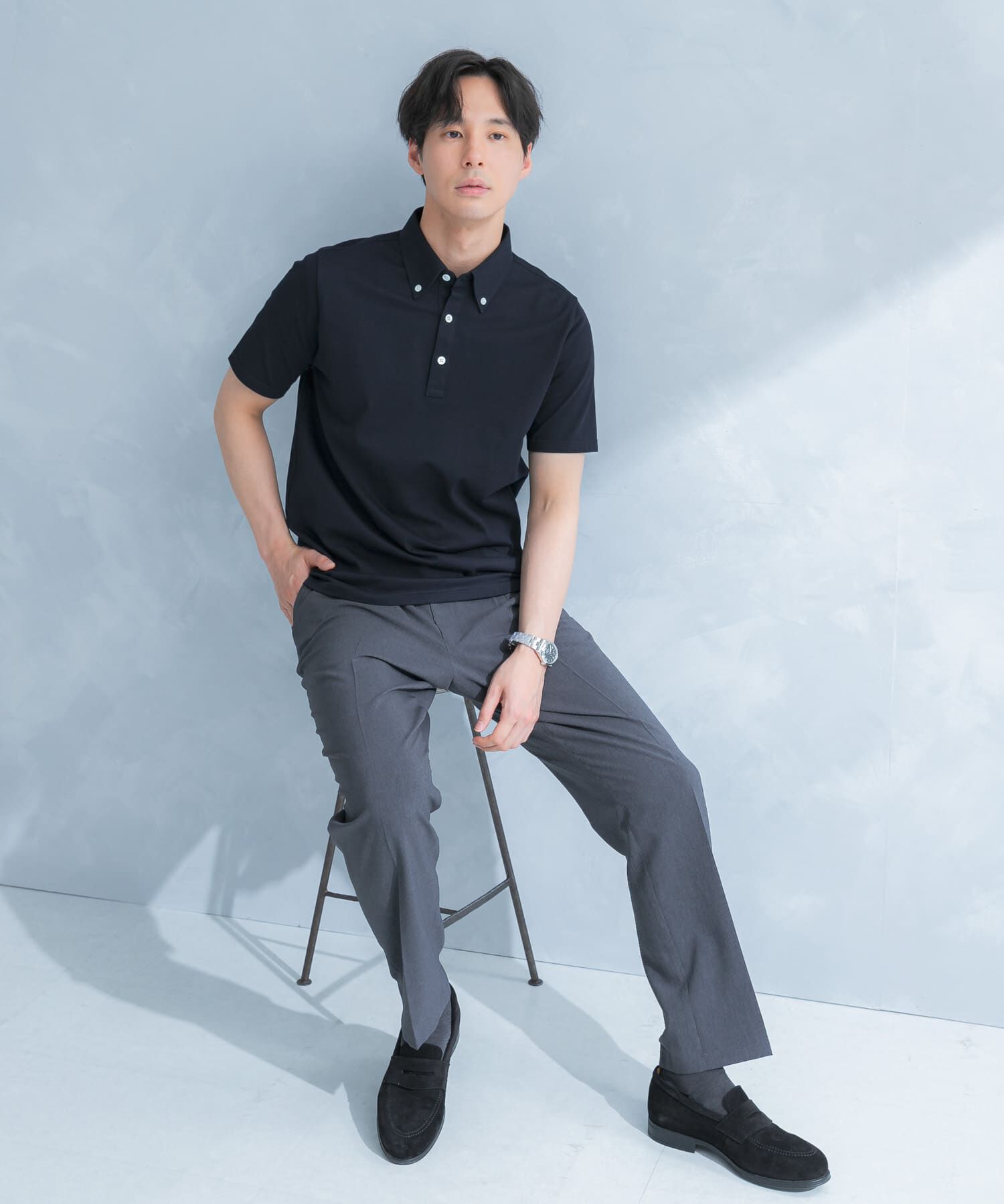URBAN RESEARCH DOORS「LIFE STYLE TAILOR 　ボタンダウン半袖プルオーバー」|シャツ・ブラウス|