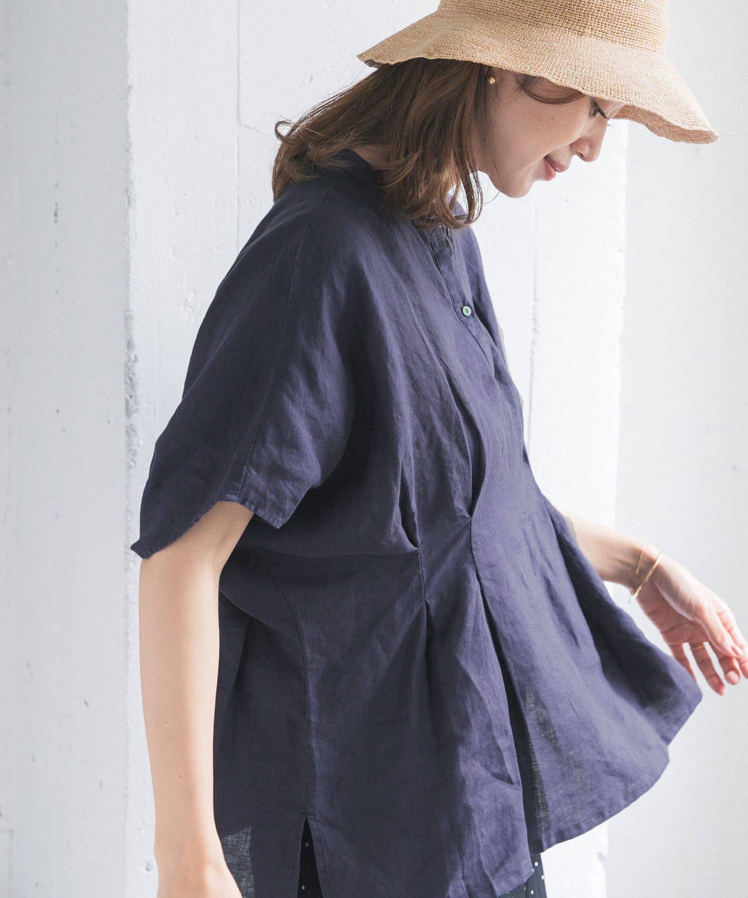 URBAN RESEARCH DOORS「リネンウエストタックスキッパーブラウス」|シャツ・ブラウス|