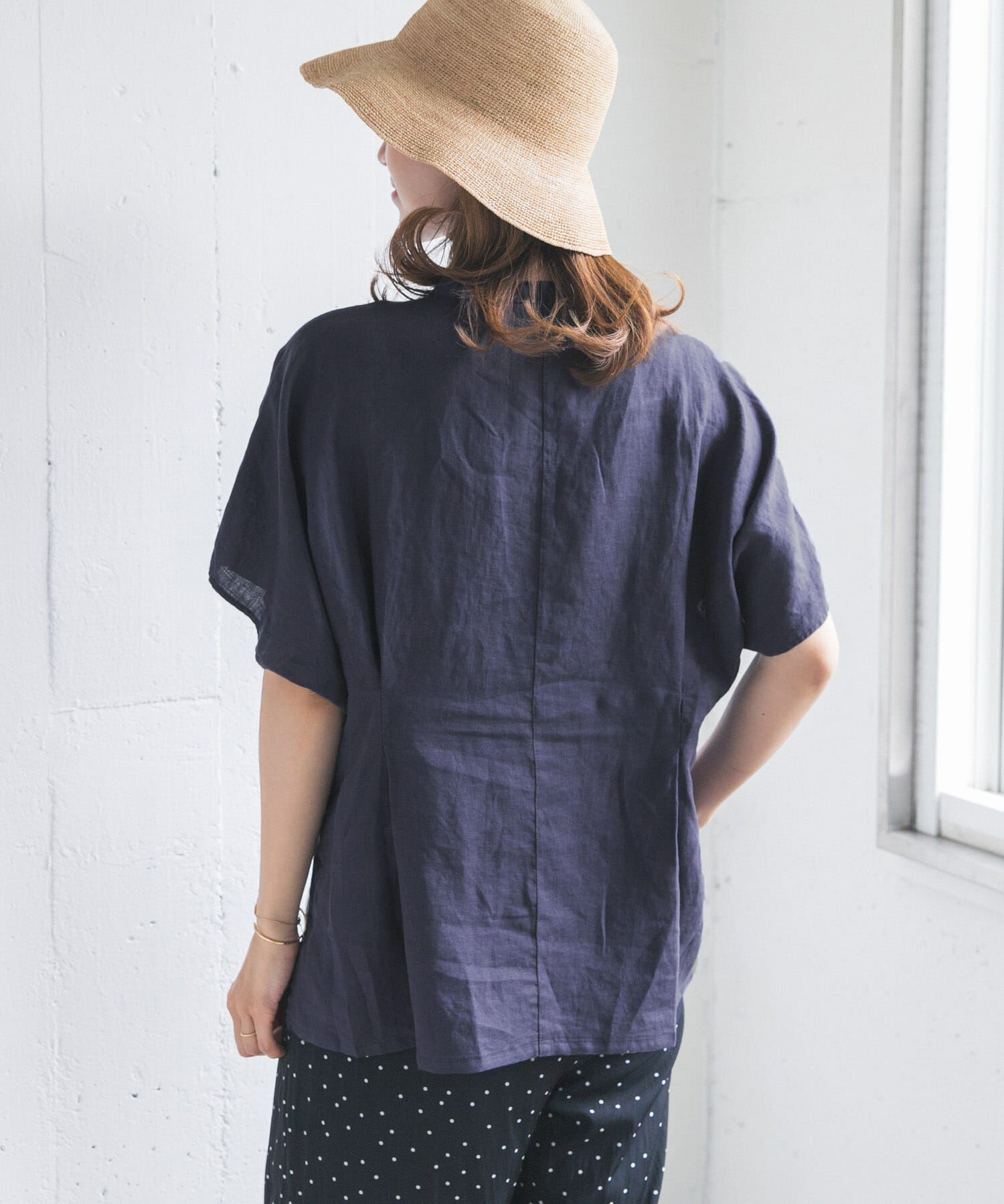 URBAN RESEARCH DOORS「リネンウエストタックスキッパーブラウス」|シャツ・ブラウス|
