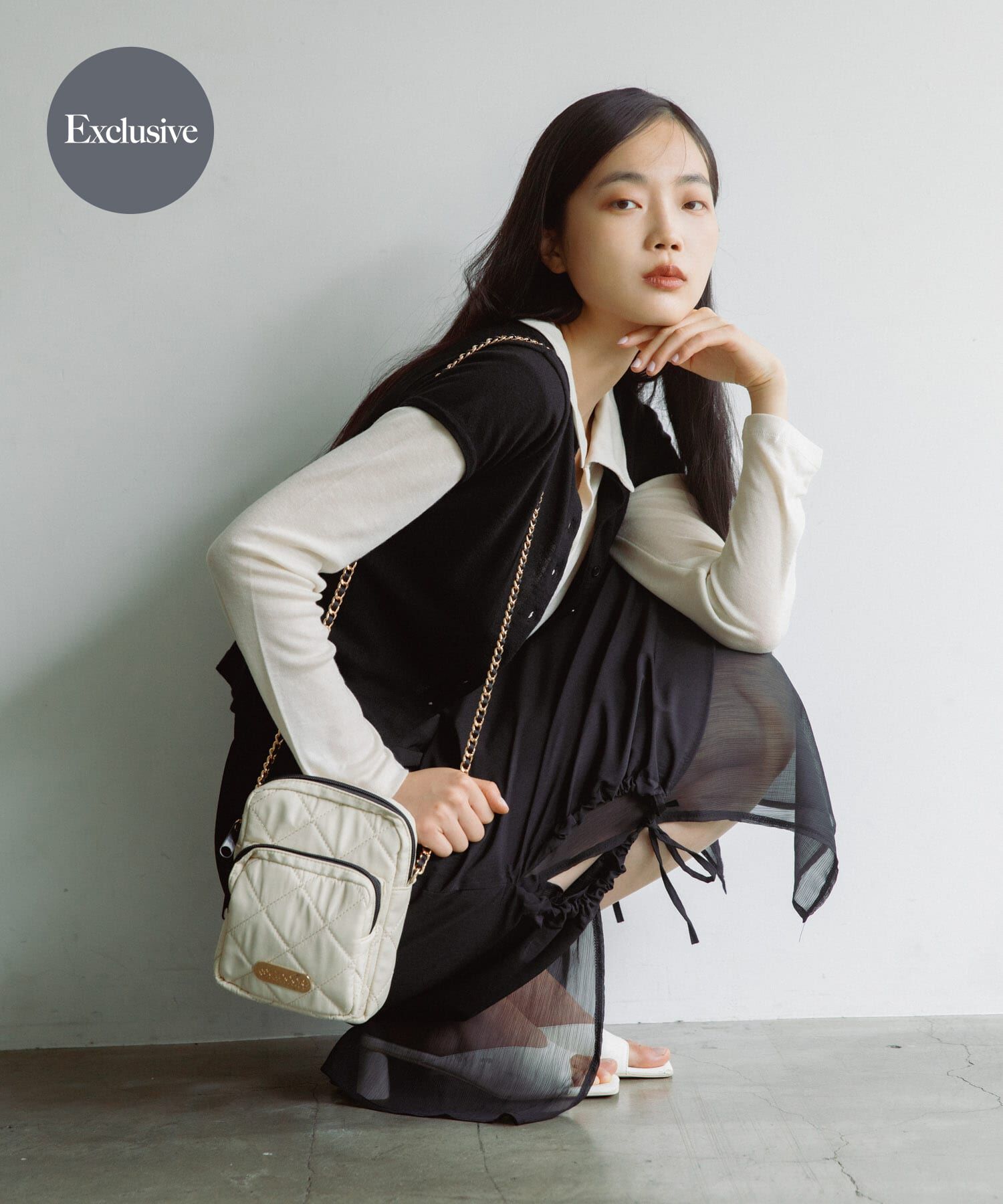 RODE SKO「『別注』OUTDOOR PRODUCTS&times;hun RODESKO　QUILTING CHAIN」|ショルダー・メッセンジャー|オフホワイト