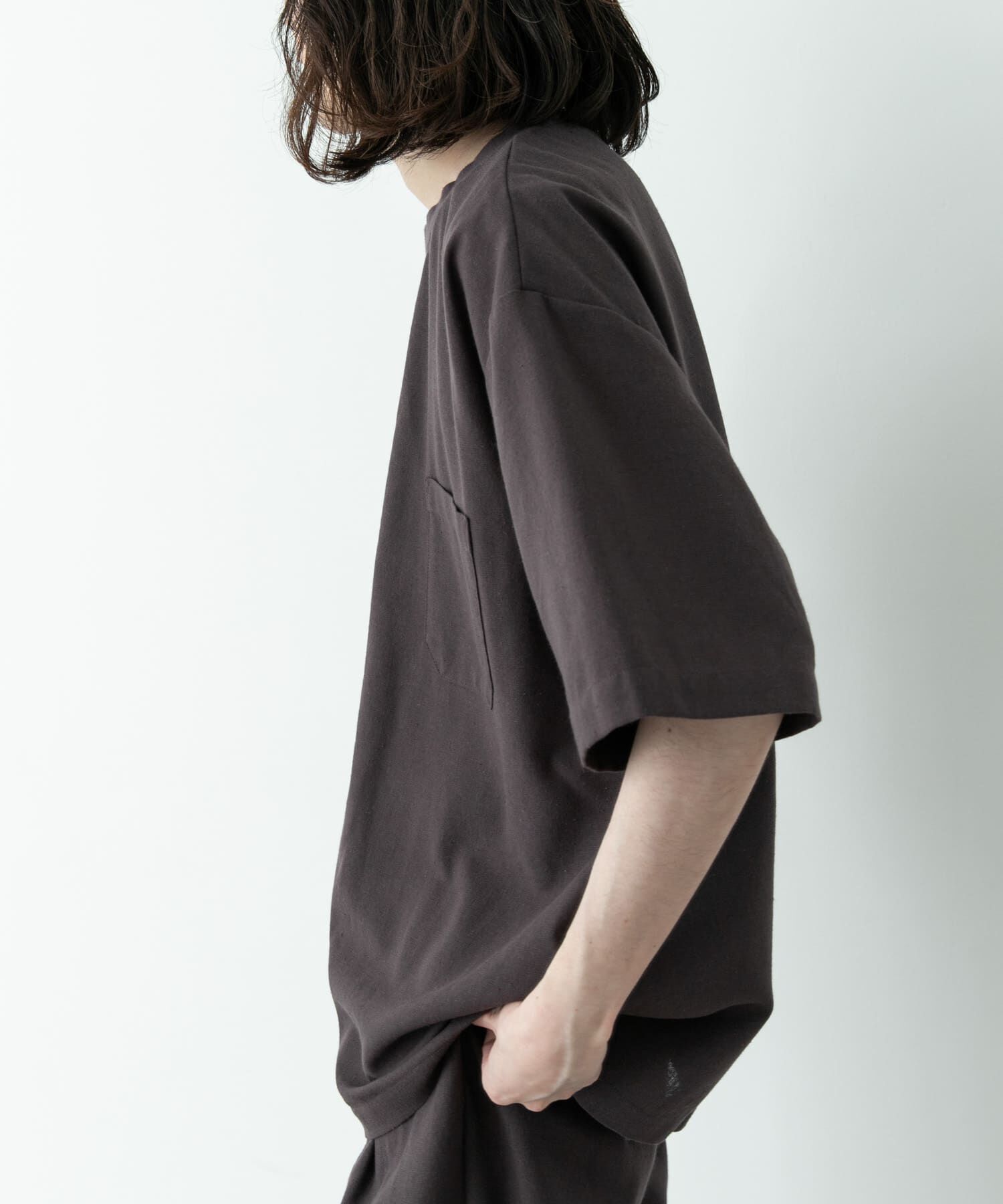 Sonny Label 「接触冷感リネン混ショートスリーブTシャツ」|Tシャツ・カットソー|
