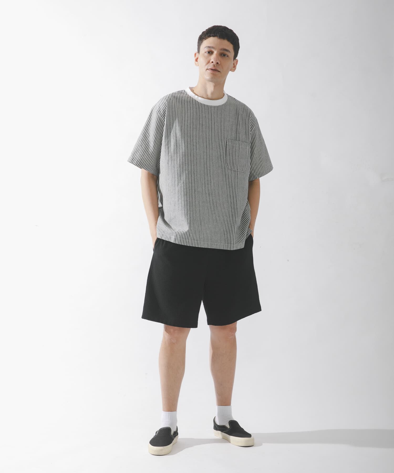 Sonny Label 「接触冷感リネン混ショートスリーブTシャツ」|Tシャツ・カットソー|