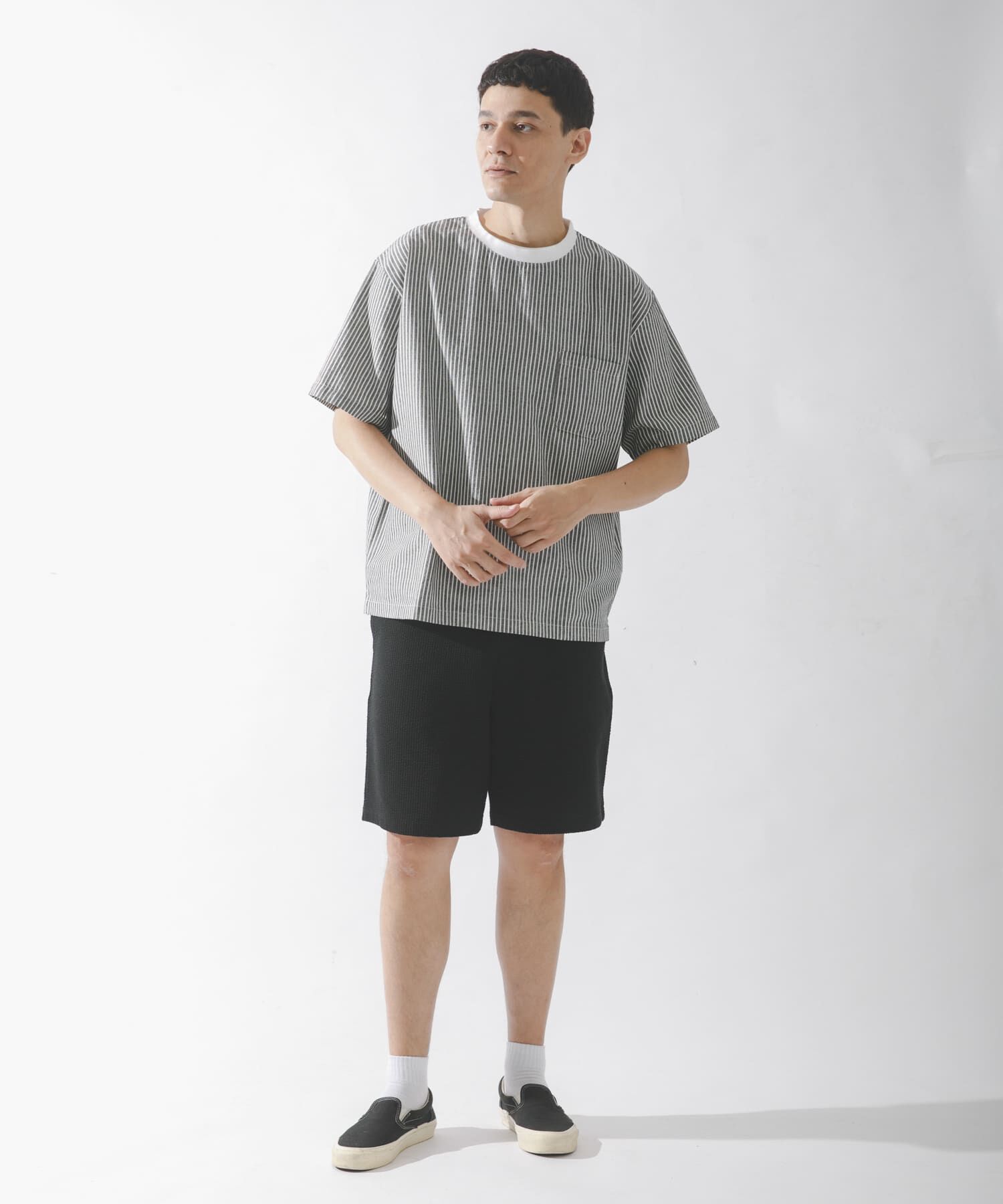 Sonny Label 「接触冷感リネン混ショートスリーブTシャツ」|Tシャツ・カットソー|