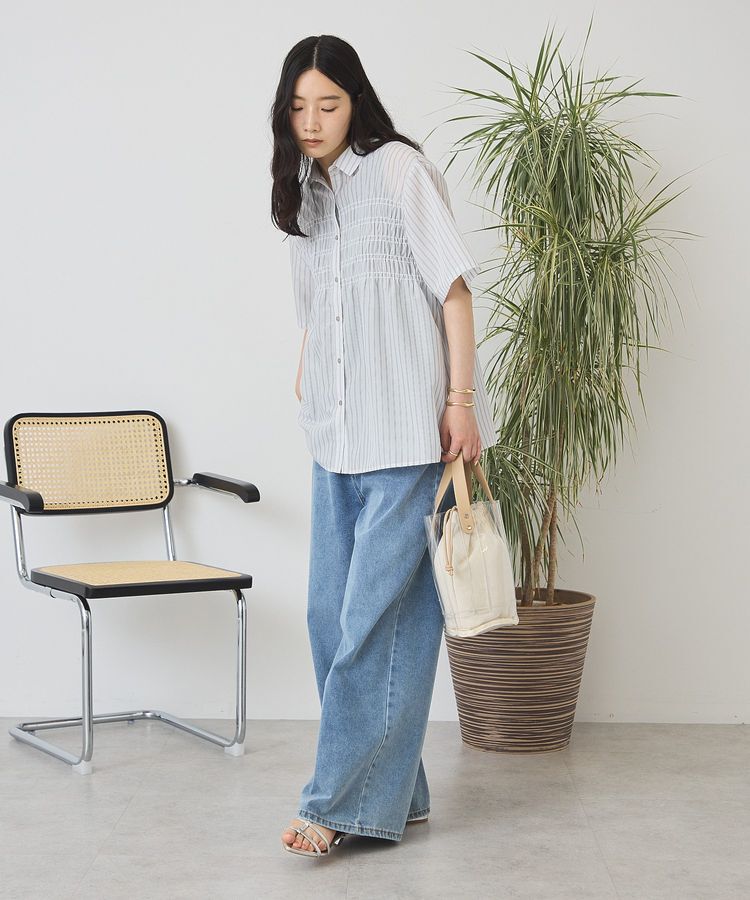 AMERICAN HOLIC「シャーリング半袖シャツ」|シャツ・ブラウス|