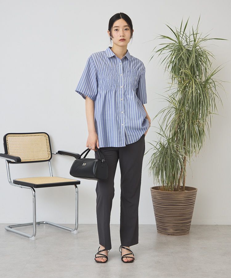 AMERICAN HOLIC「シャーリング半袖シャツ」|シャツ・ブラウス|