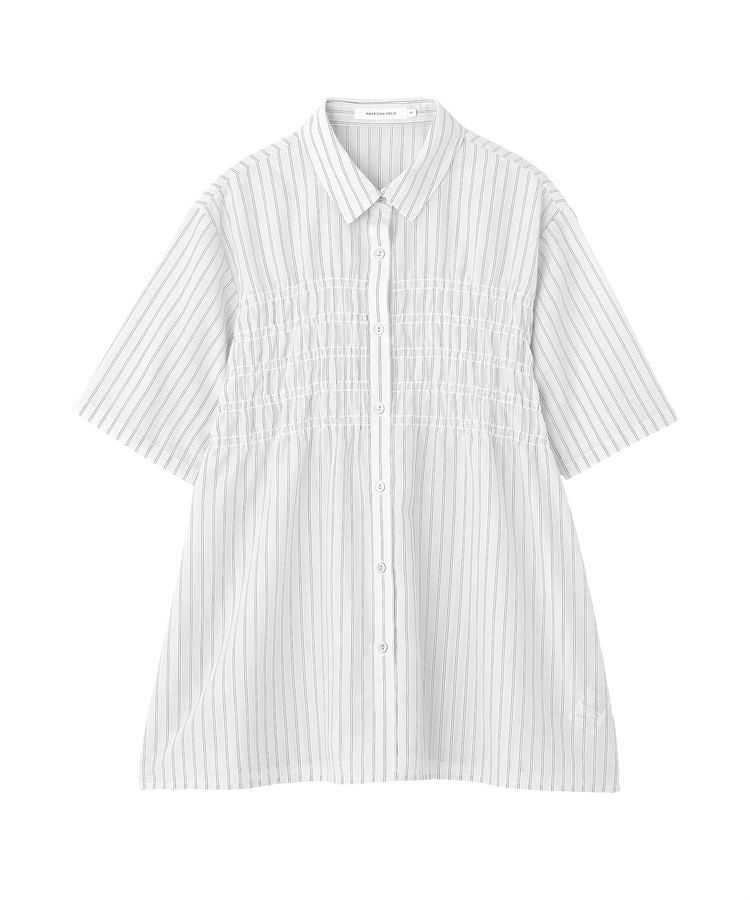 AMERICAN HOLIC「シャーリング半袖シャツ」|シャツ・ブラウス|
