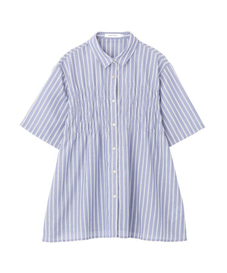 AMERICAN HOLIC「シャーリング半袖シャツ」|シャツ・ブラウス|