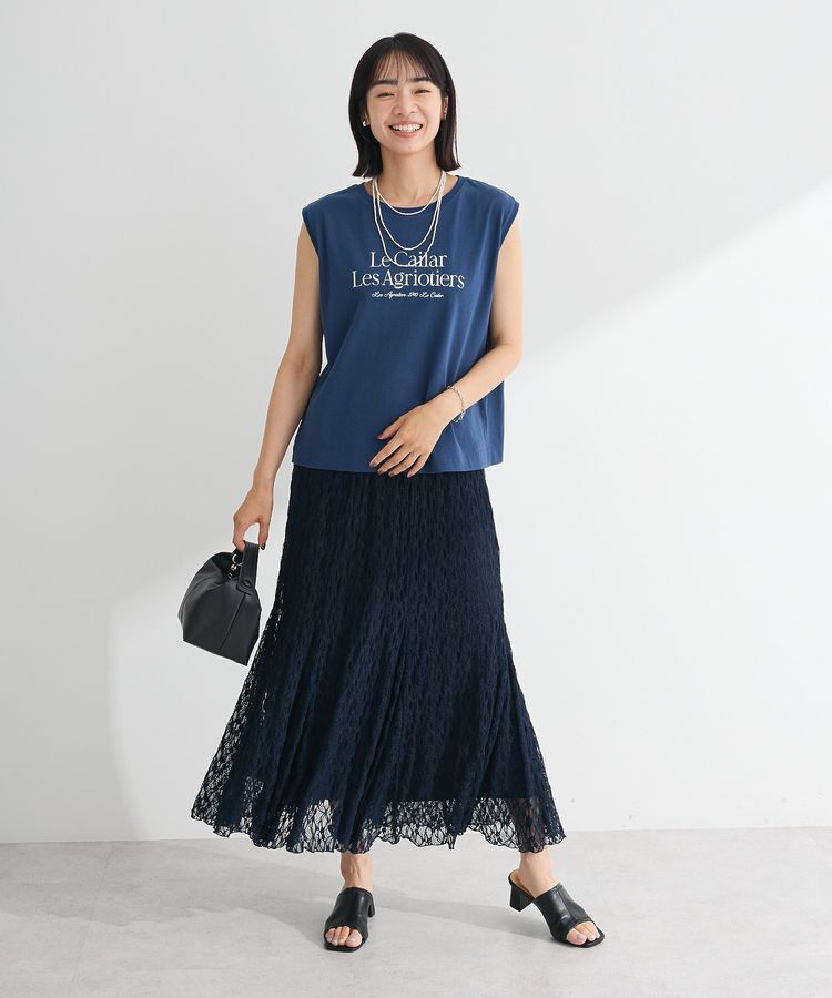 Green Parks「ノースリーブフェミニンロゴプルオーバー」|Tシャツ・カットソー|