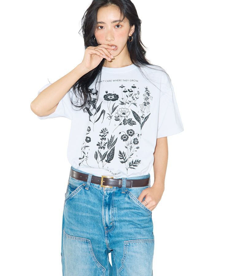 Green Parks「■WITH KURUMI.N フラワーptTシャツ」|Tシャツ・カットソー|Off White