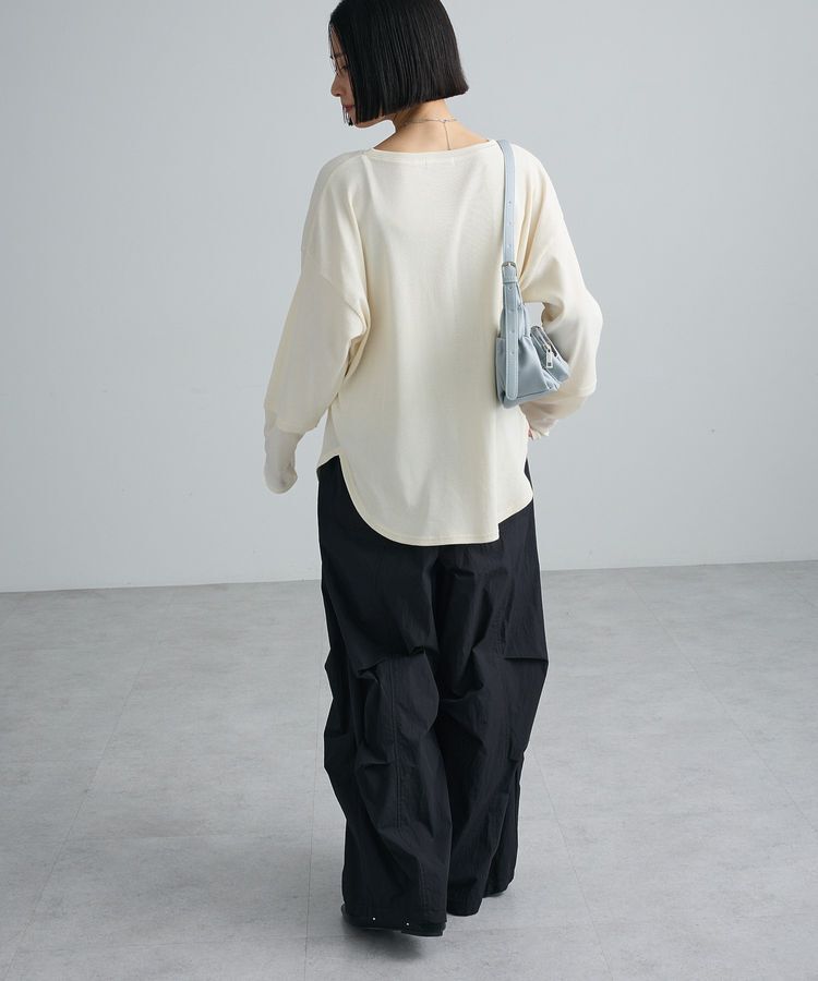 Green Parks「袖チュールリブプルオーバーⅡ」|Tシャツ・カットソー|