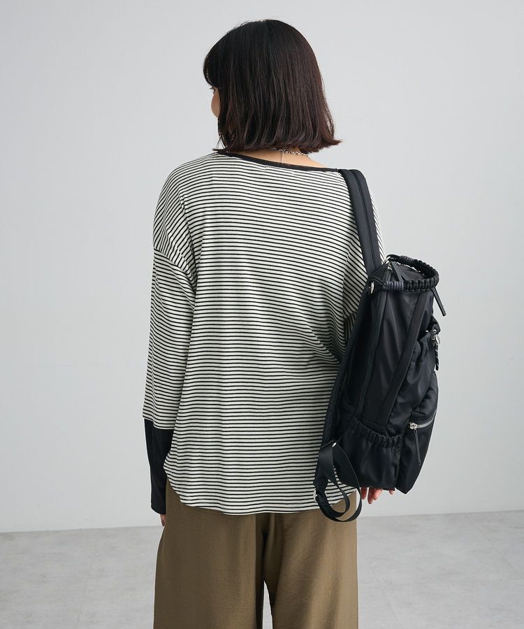Green Parks「袖チュールリブプルオーバーⅡ」|Tシャツ・カットソー|