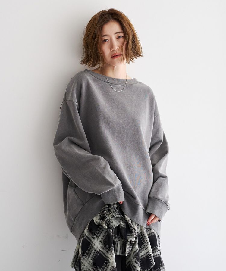 YECCA VECCA「ヴィンテージ加工ルーズスウェット」|スウェット・ジャージ|Gray