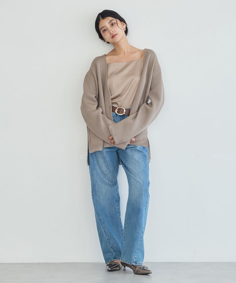 YECCA VECCA「ボートネックサテンキャミ」|キャミソール|