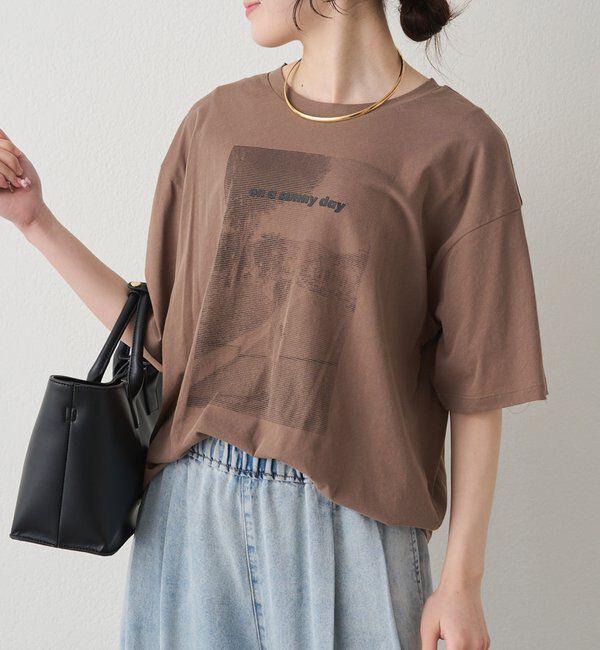  「テキストアートプリントTシャツ」|Tシャツ・カットソー|モカ