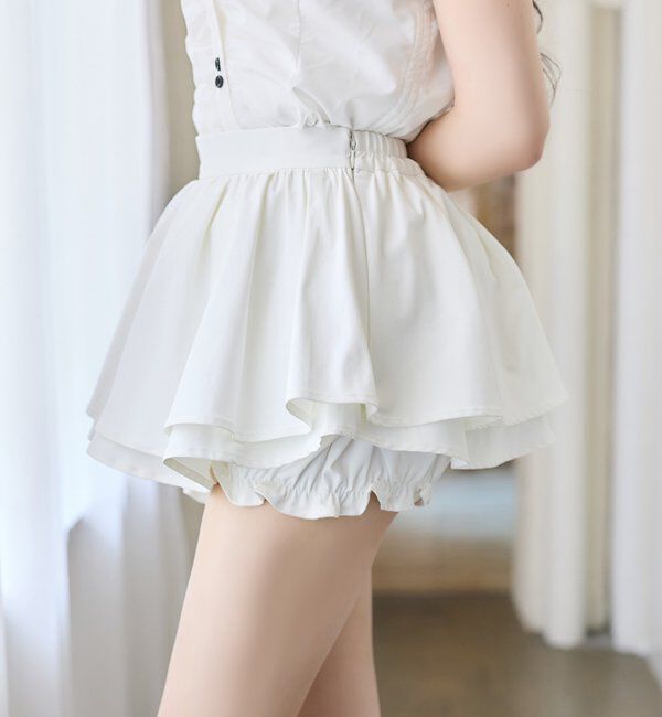  「【Premium order】レイヤード風フレアミニスカート/セットアップ可能」|スカート|