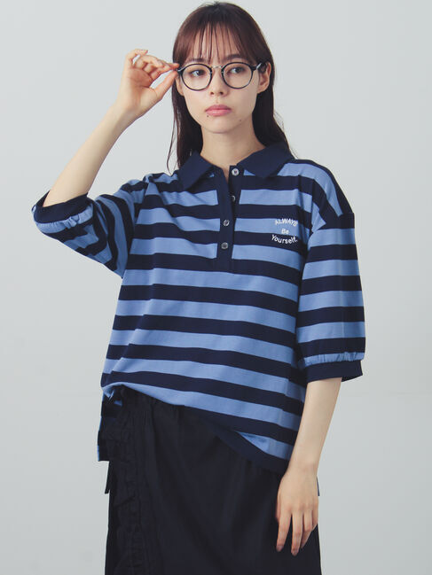 Samansa Mos2「アソートボーダーラガーシャツ」|Tシャツ・カットソー|