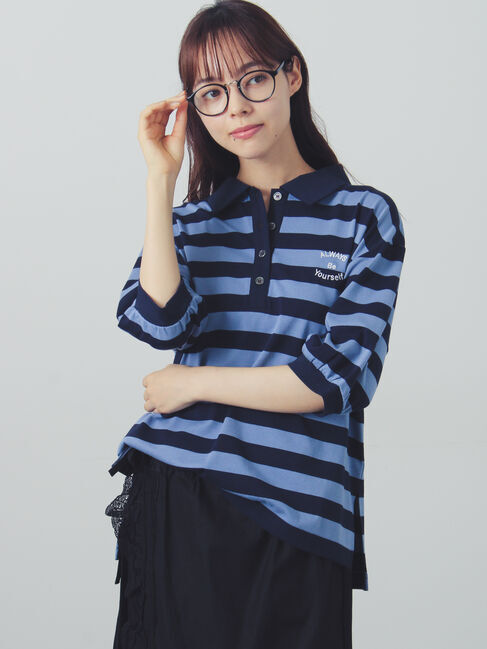 Samansa Mos2「アソートボーダーラガーシャツ」|Tシャツ・カットソー|