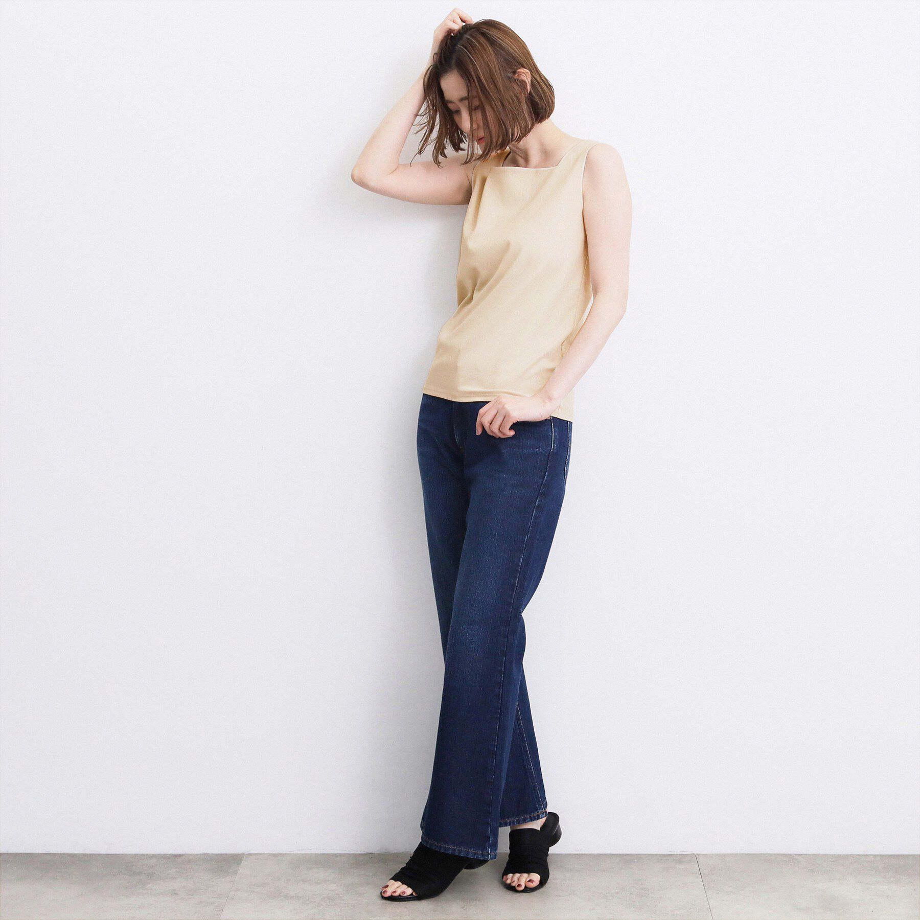grove「【透けにくい】ダブルフロントタンク」|Tシャツ・カットソー|