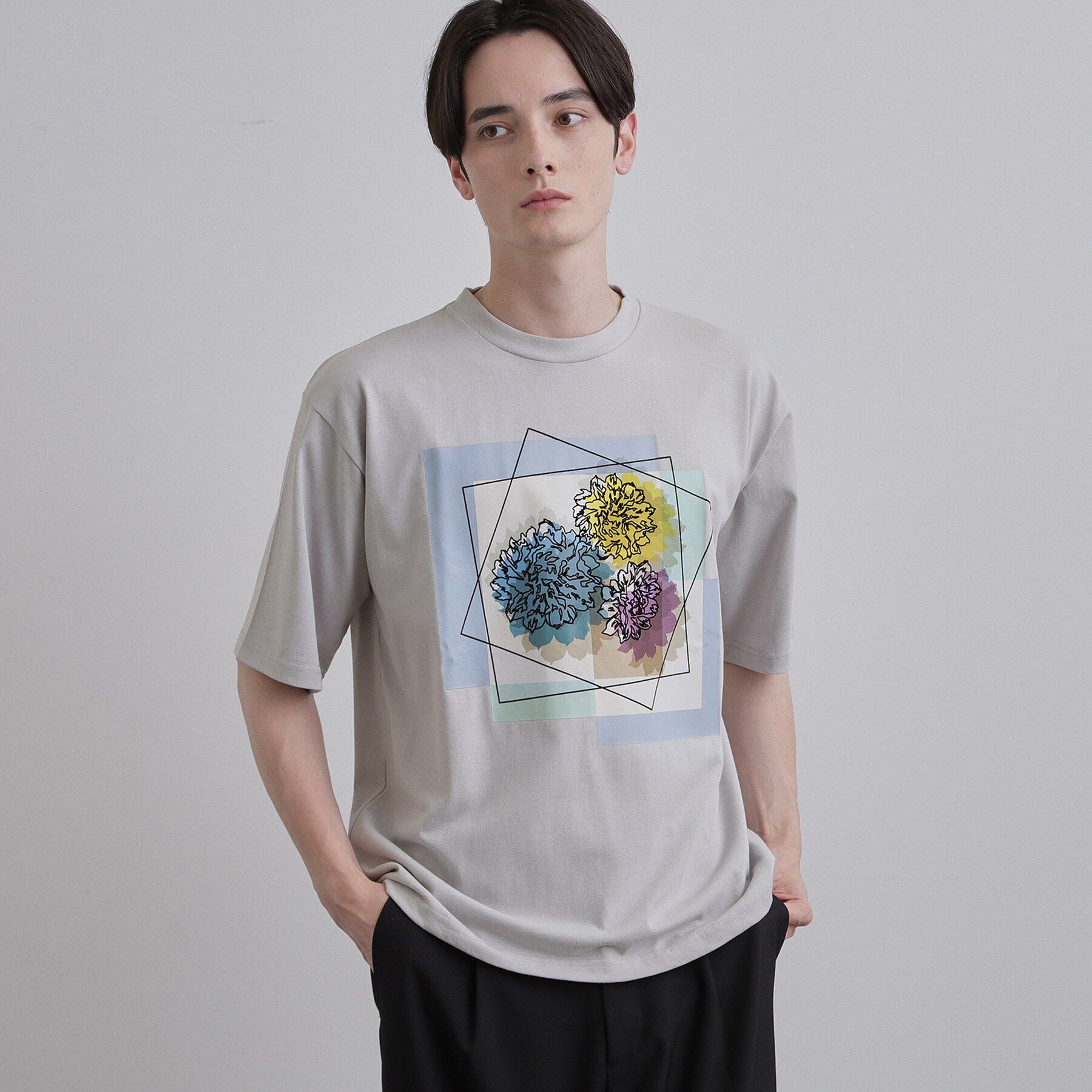 tk.TAKEO KIKUCHI「フラワープリントTシャツ」|Tシャツ・カットソー|