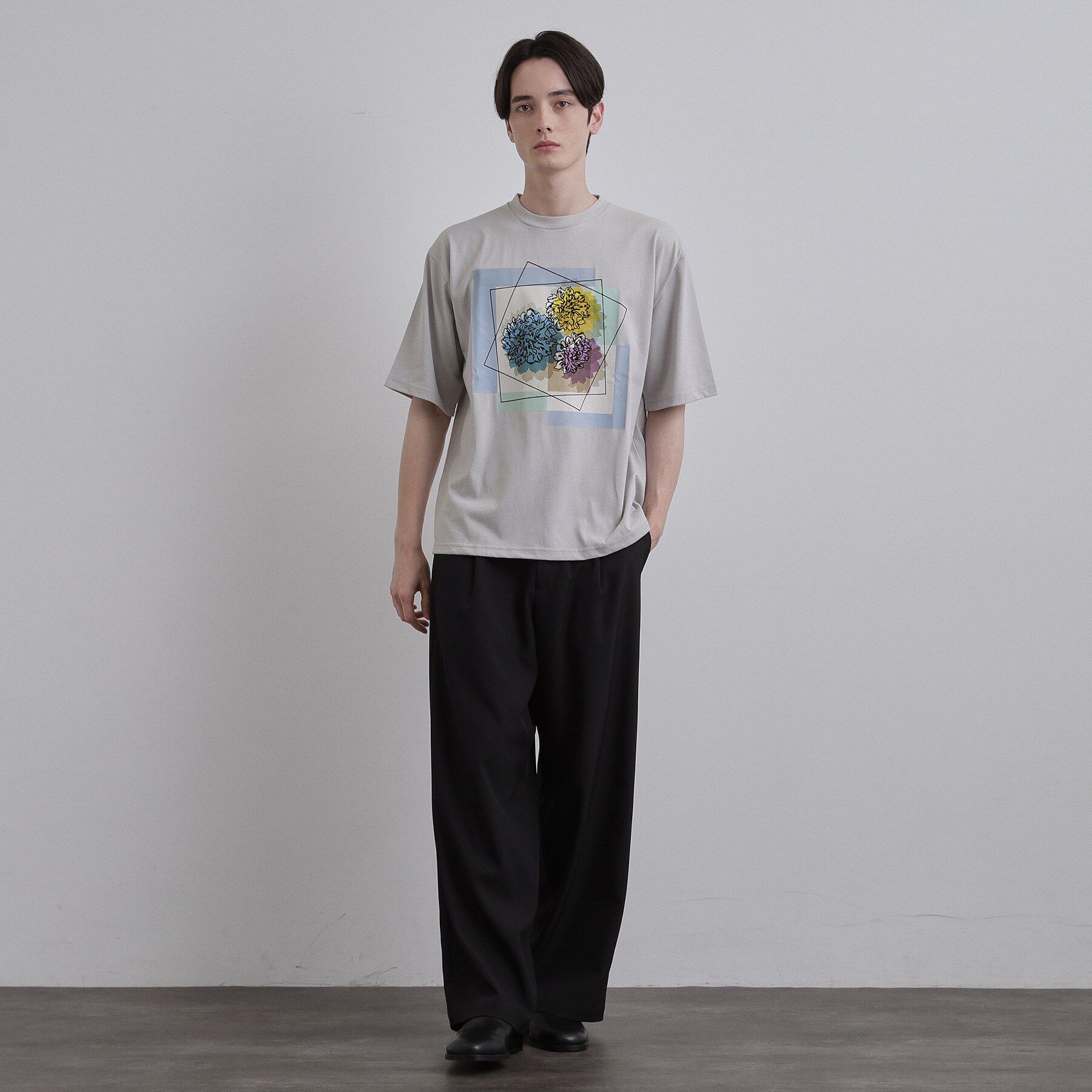 tk.TAKEO KIKUCHI「フラワープリントTシャツ」|Tシャツ・カットソー|