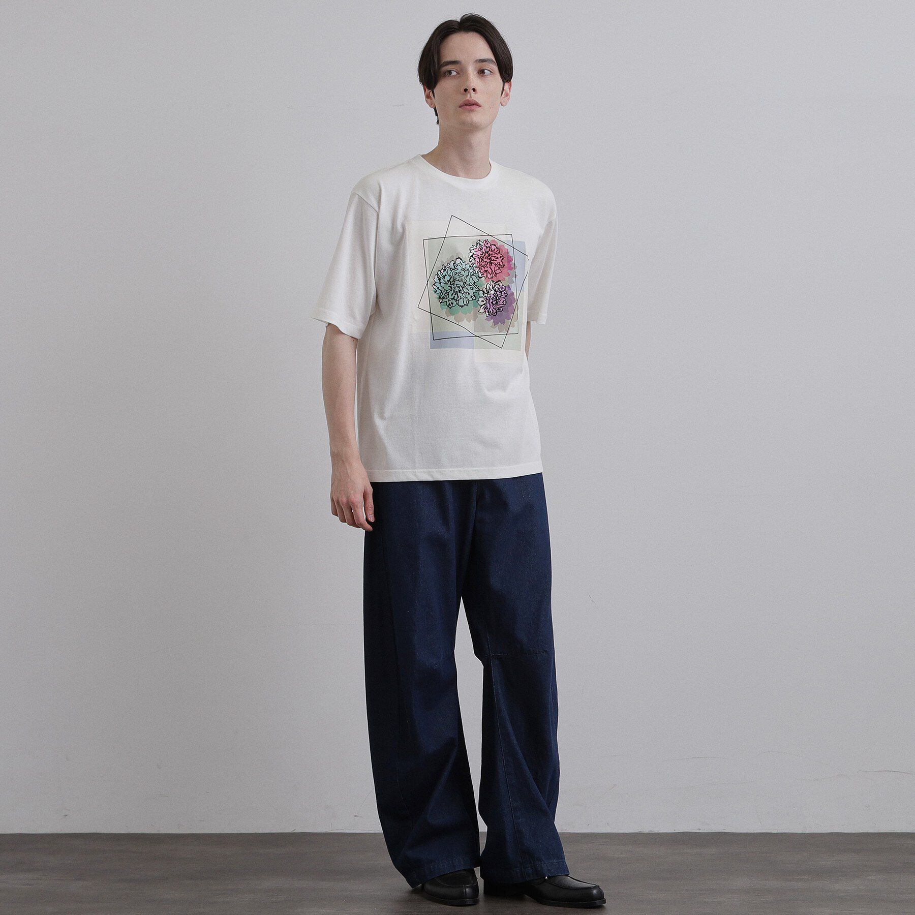 tk.TAKEO KIKUCHI「フラワープリントTシャツ」|Tシャツ・カットソー|