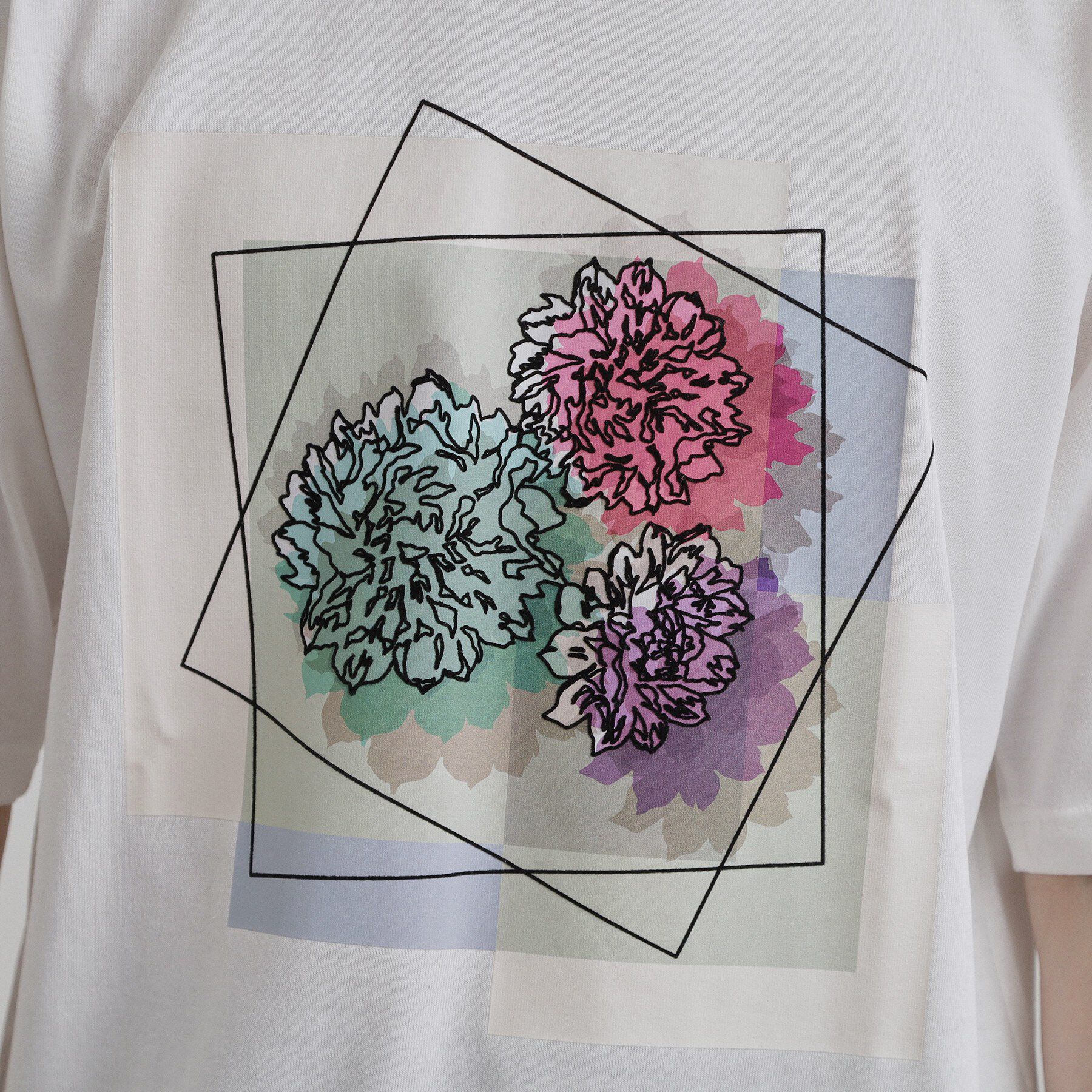 tk.TAKEO KIKUCHI「フラワープリントTシャツ」|Tシャツ・カットソー|