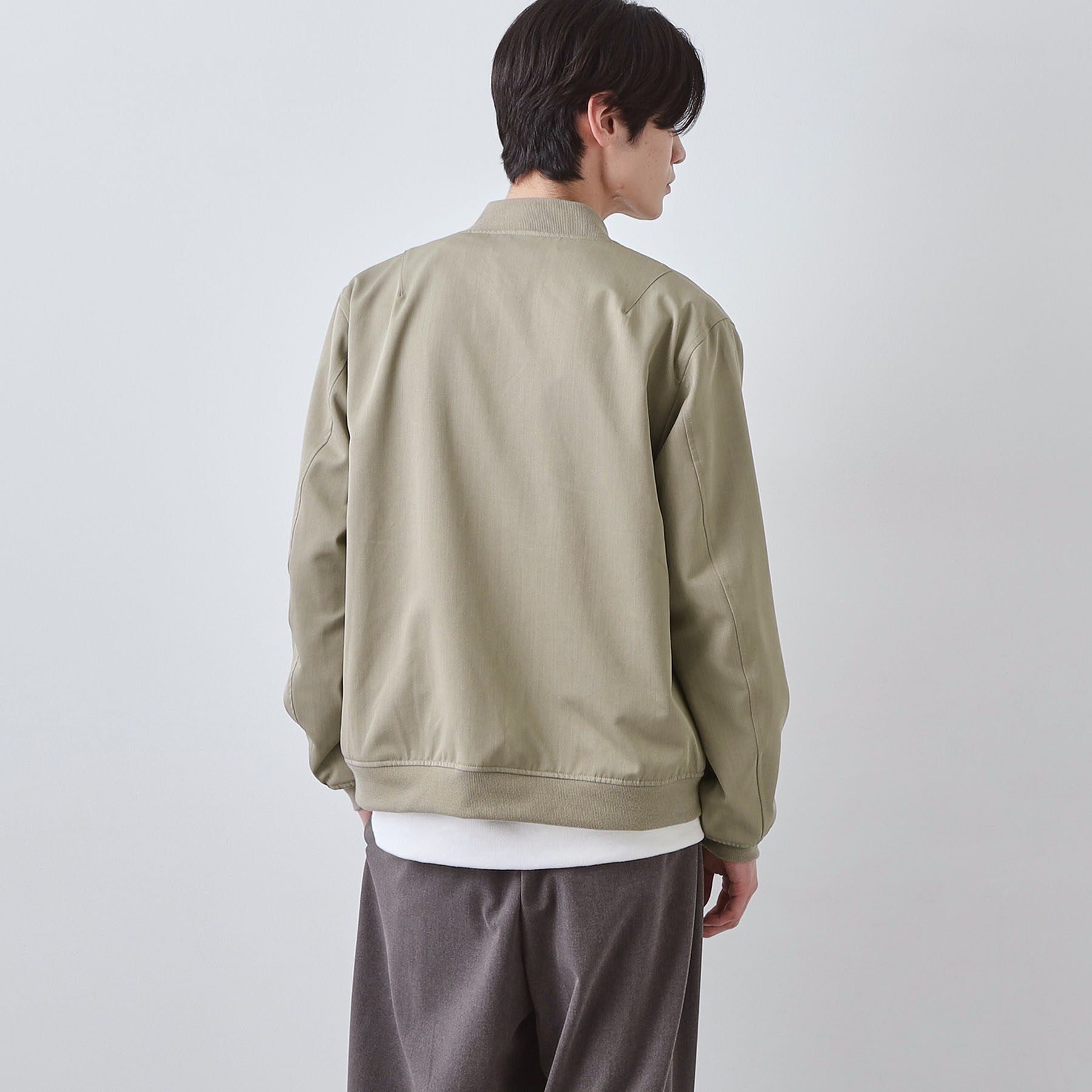 THE SHOP TK「FLEX LINE ストレッチリブブルゾン　ストレッチ/防シワ/マシンウォッシャブル/セットアップ可」|ブルゾン・スタジャン|