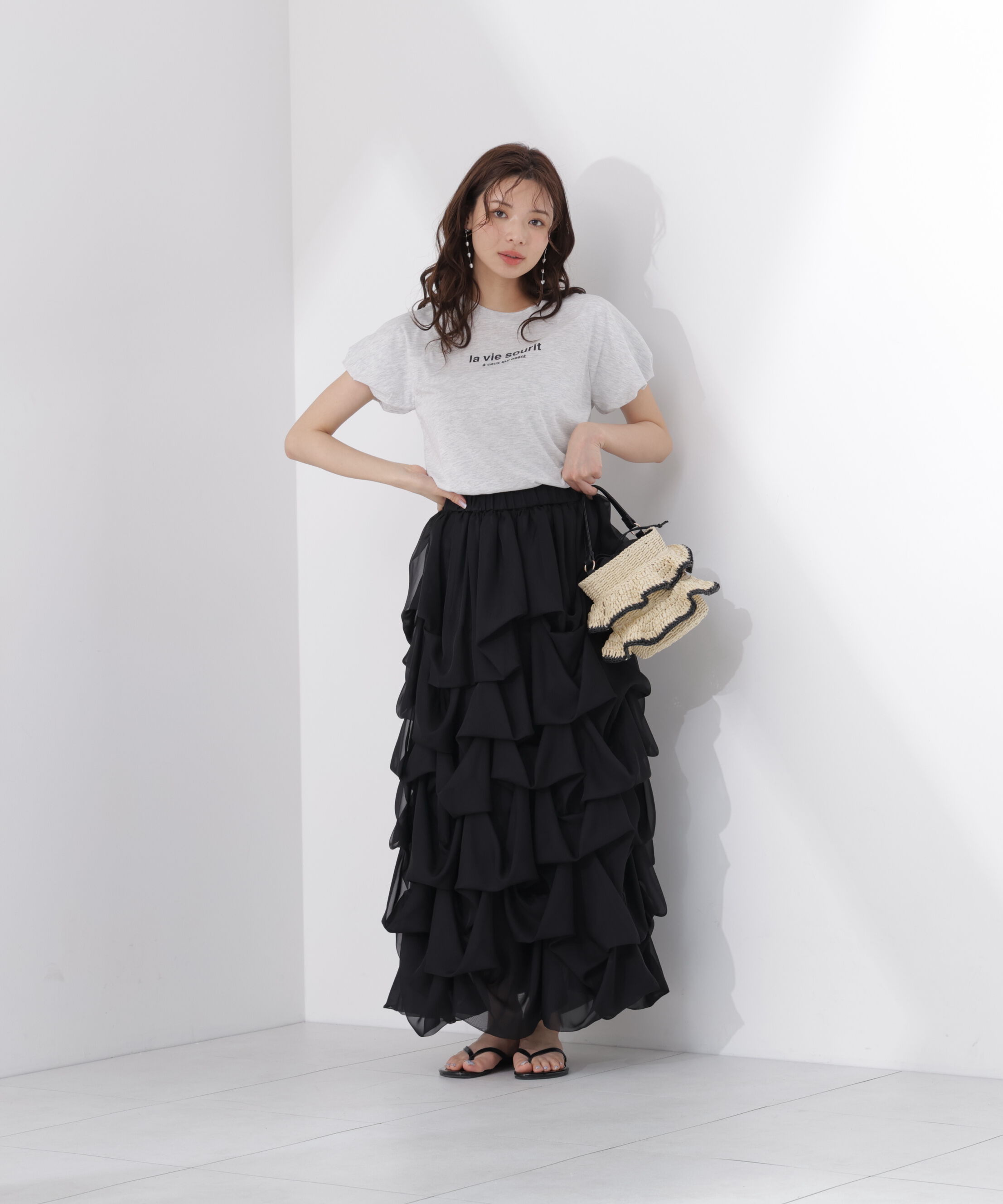PROPORTION BODY DRESSING「＜山内ともなさんコラボ＞タックバルーンスカート 26SS」|スカート|