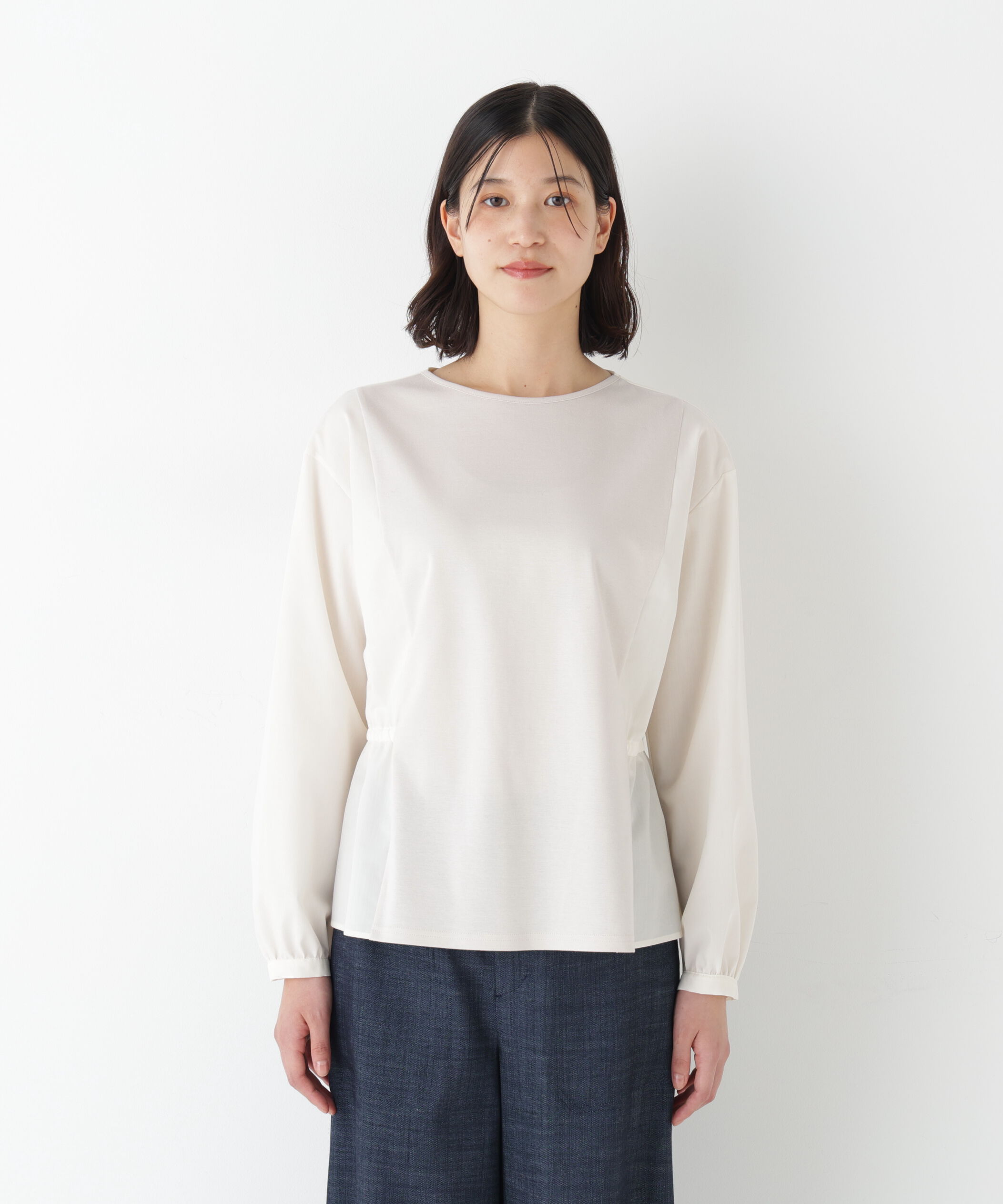  「◆《ウォッシャブル》ドッキングドロストカットソー」|Tシャツ・カットソー|